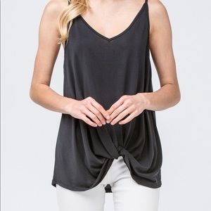 Black knotted cami